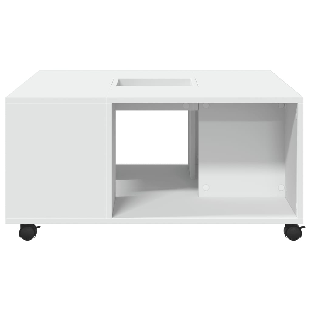 Tavolino da Salotto Bianco 80x80x40 cm in Truciolato