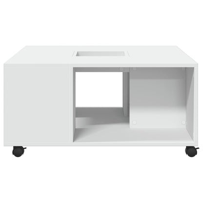 Tavolino da Salotto Bianco 80x80x40 cm in Truciolato