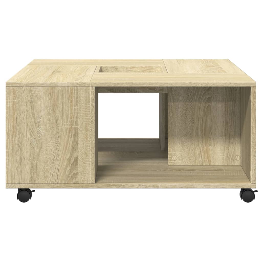 Tavolino da Salotto Rovere Sonoma 80x80x40 cm Legno Multistrato