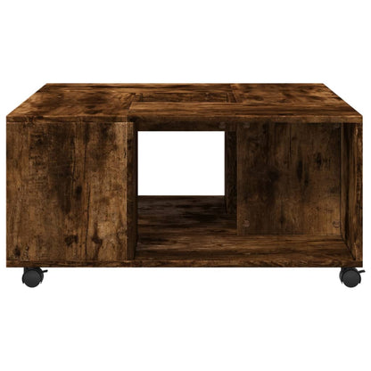 Tavolino da Salotto Rovere Fumo 80x80x40cm in Legno Multistrato