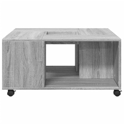 Tavolino da Salotto Grigio Sonoma 80x80x40 cm Legno Multistrato