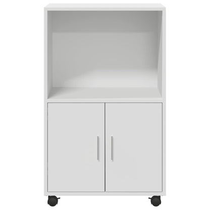Mobile con Ruote Bianco 55x40x91 cm in Truciolato