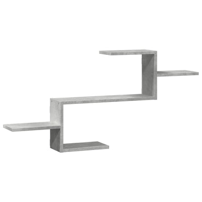 Scaffale a Muro Grigio Cemento 104x15x49 cm in Truciolato