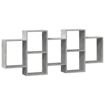 Scaffale a Muro Grigio Cemento 159x18x65 cm in Truciolato