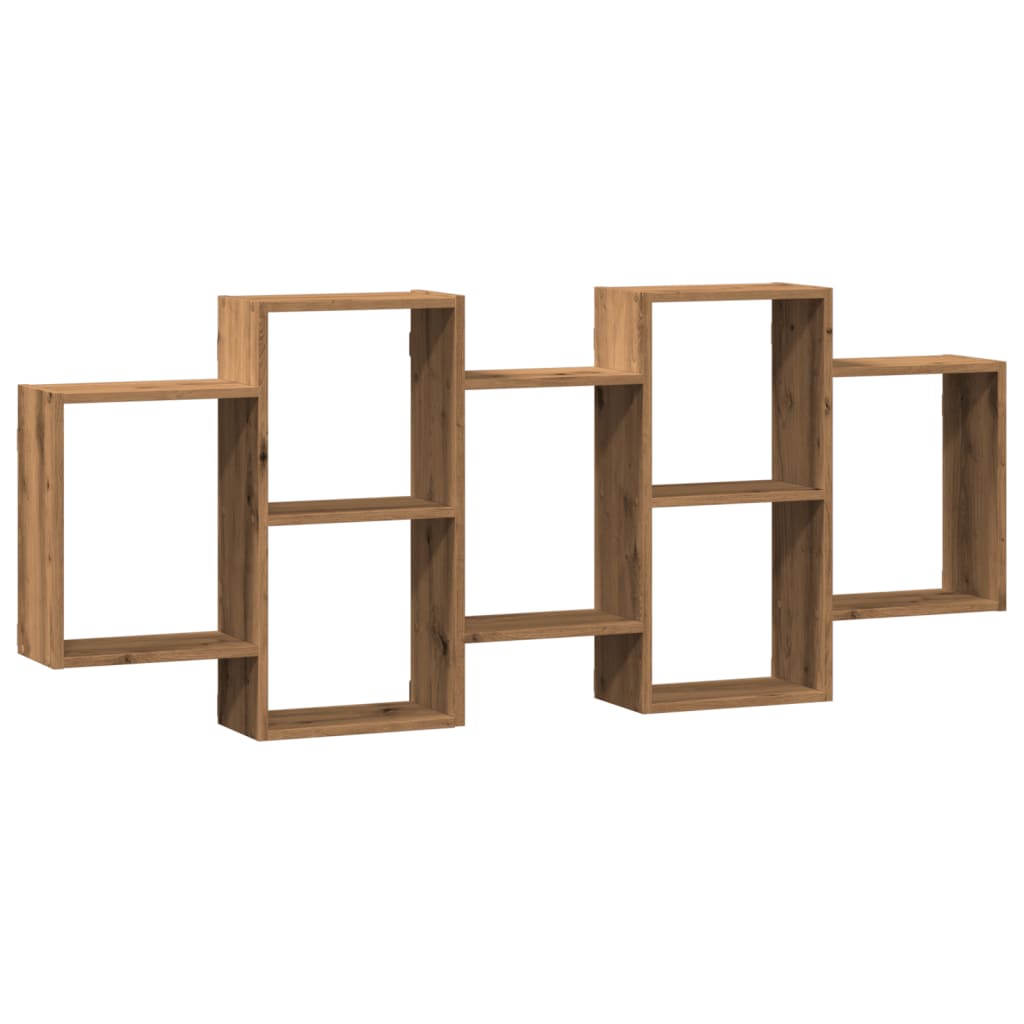 Scaffale a Parete Rovere Artigianale 159x18x65 cm in Truciolato