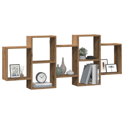 Scaffale a Parete Rovere Artigianale 159x18x65 cm in Truciolato