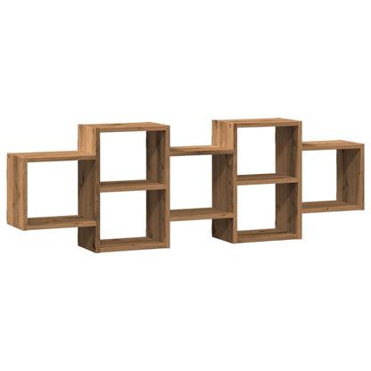 Scaffale a Parete Rovere Artigianale 129x18x42 cm in Truciolato