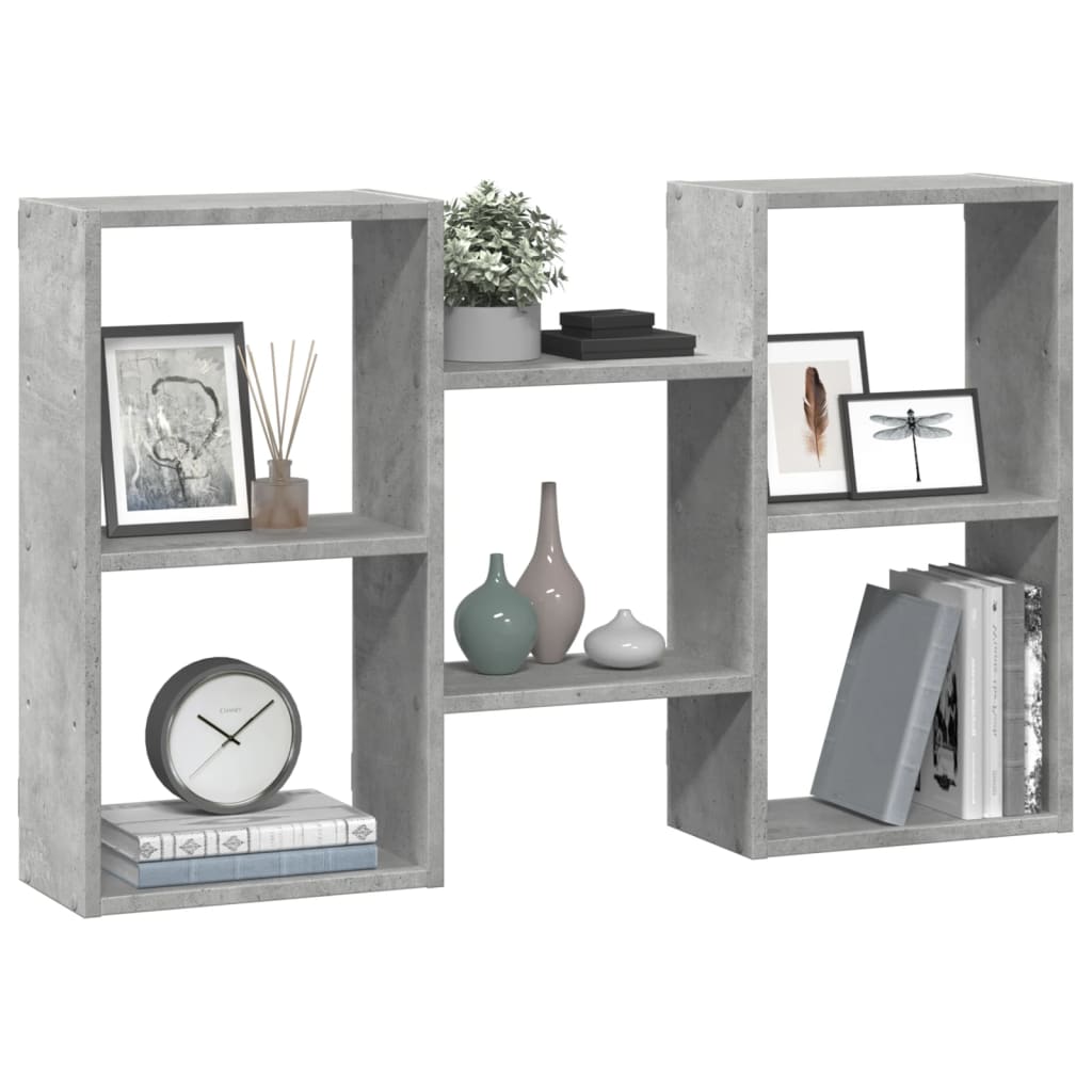 Scaffale a Muro Grigio Cemento 96x18x60 cm in Truciolato