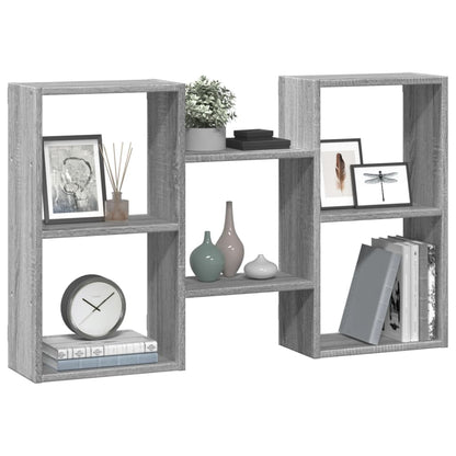 Mensola a Muro Grigio Sonoma 96x18x60 cm in Truciolato