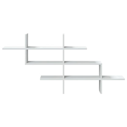 Scaffale a Parete Bianco 124,5x18x60,5 cm in Truciolato