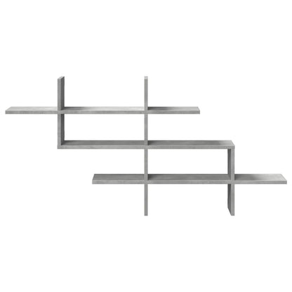 Scaffale a Muro Grigio Cemento 124,5x18x60,5 cm in Truciolato