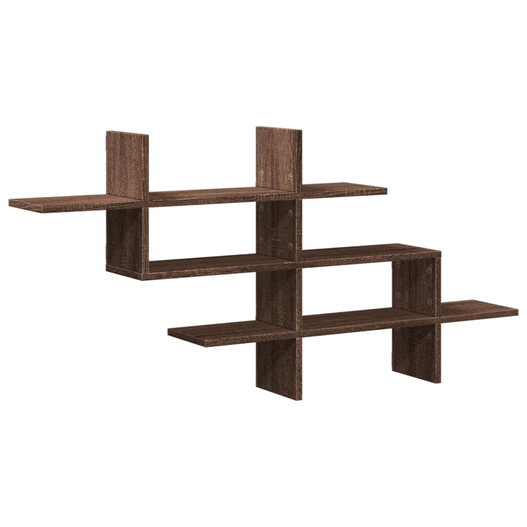 Mensola a Muro Rovere Marrone 124,5x18x60,5cm in Truciolato