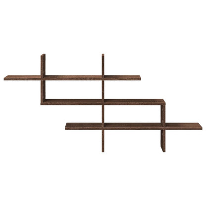Mensola a Muro Rovere Marrone 124,5x18x60,5cm in Truciolato