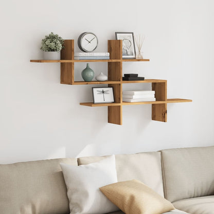 Mensola a Muro Rovere Artigianale 124,5x18x60,5cm in Truciolato