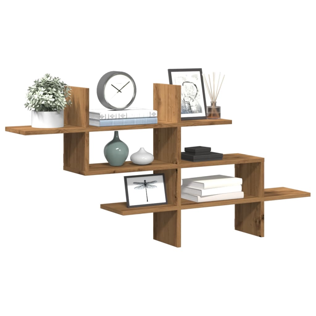 Mensola a Muro Rovere Artigianale 124,5x18x60,5cm in Truciolato