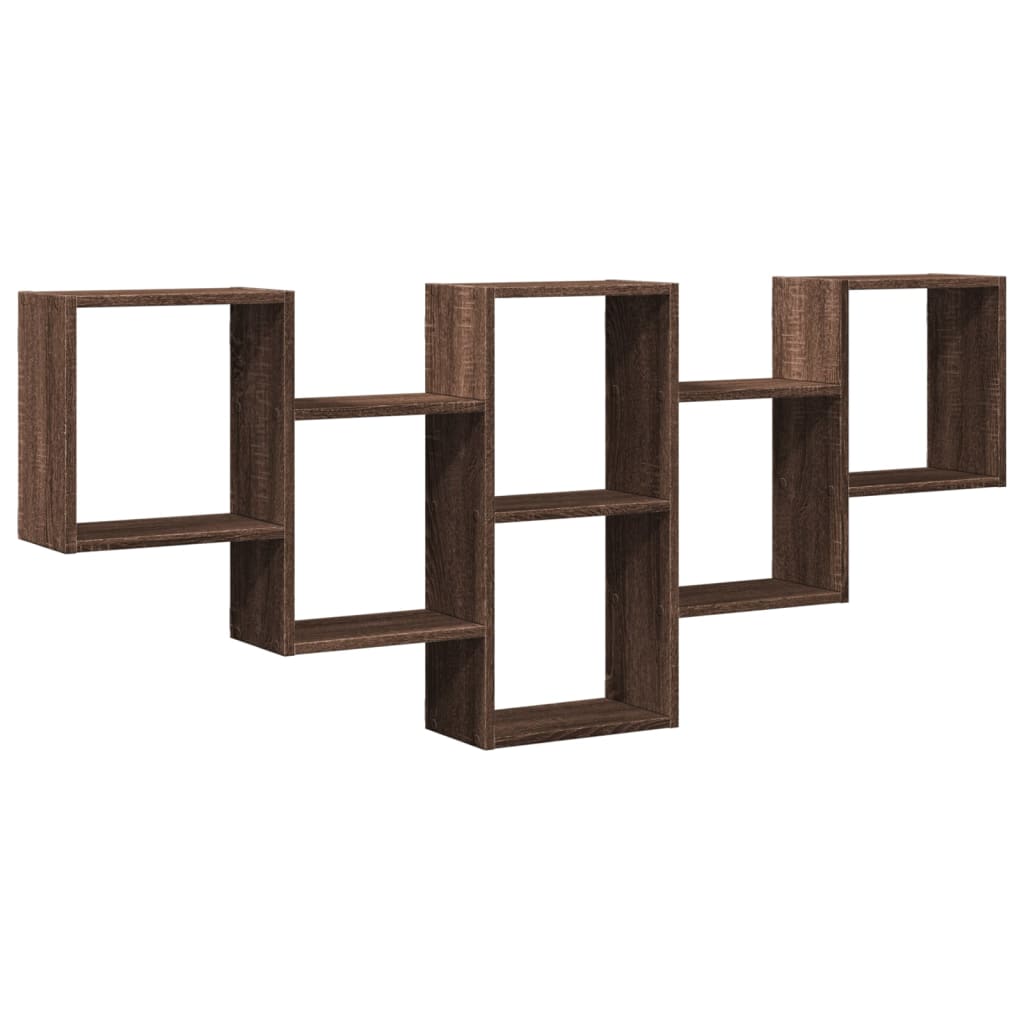 Mensola a Muro Rovere Marrone 159x18x66 cm in Truciolato