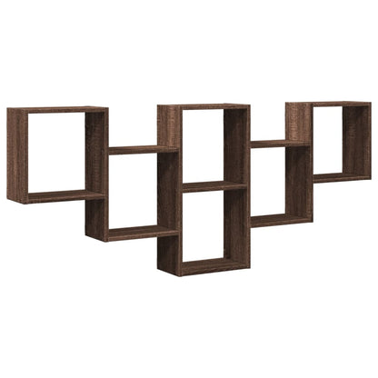 Mensola a Muro Rovere Marrone 159x18x66 cm in Truciolato