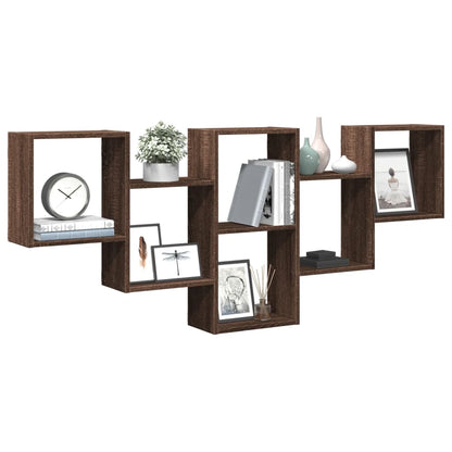 Mensola a Muro Rovere Marrone 159x18x66 cm in Truciolato