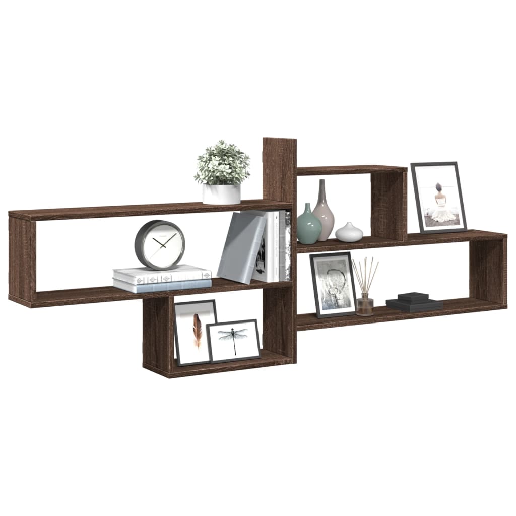Mensola a Parete Rovere Marrone 167,5x18x68 cm in Truciolato