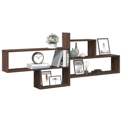 Mensola a Parete Rovere Marrone 167,5x18x68 cm in Truciolato
