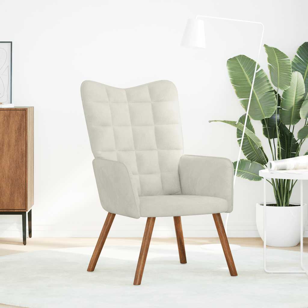 Sedia Relax Crema in Velluto