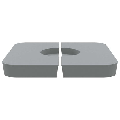 Set Base per Ombrellone 4 pz con Supporto a Croce 100 kg PP