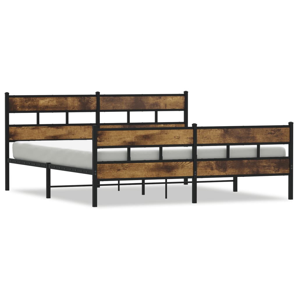 Giroletto senza Materaso in Metallo Rovere Fumo 183x213 cm