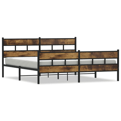 Giroletto senza Materaso in Metallo Rovere Fumo 183x213 cm