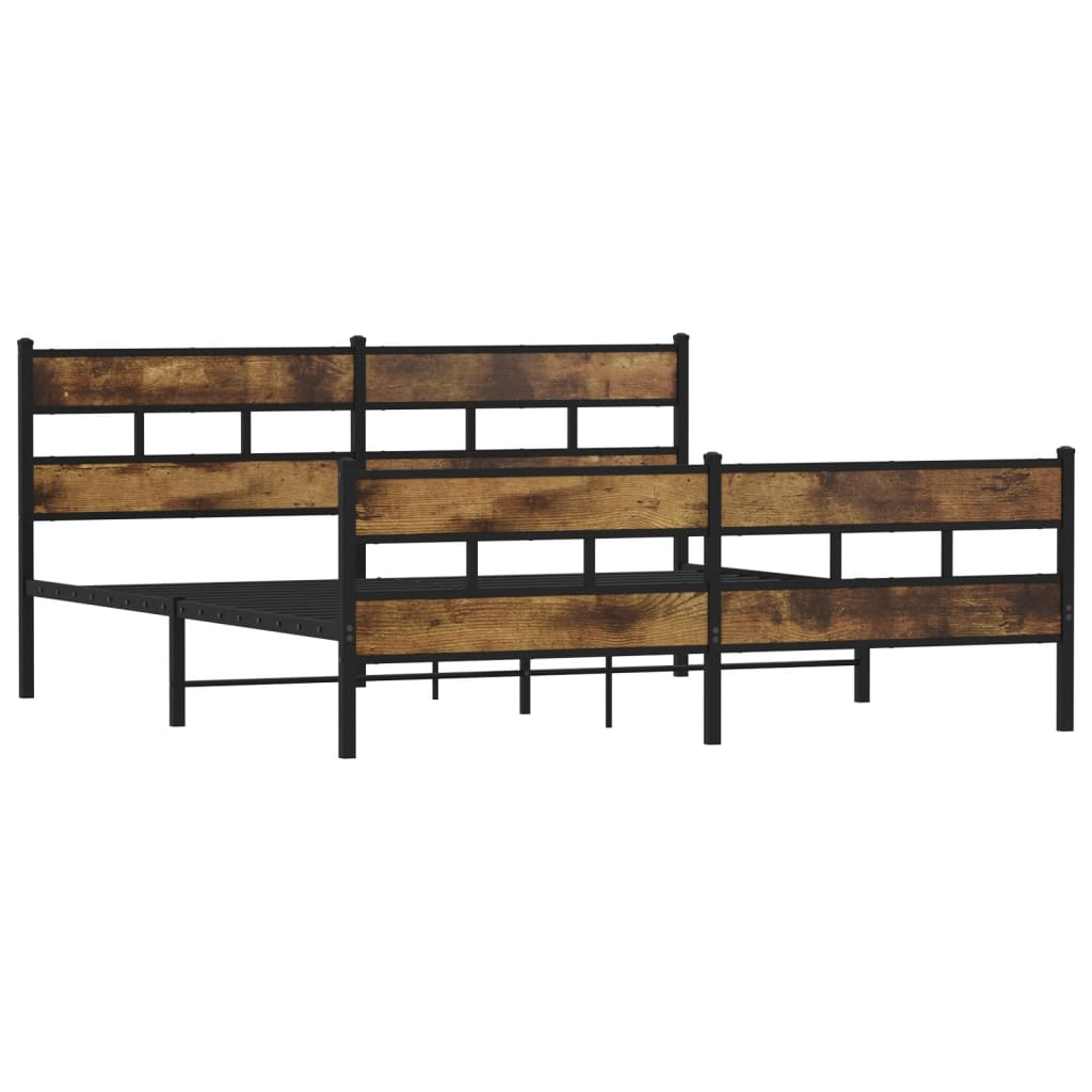 Giroletto senza Materaso in Metallo Rovere Fumo 183x213 cm
