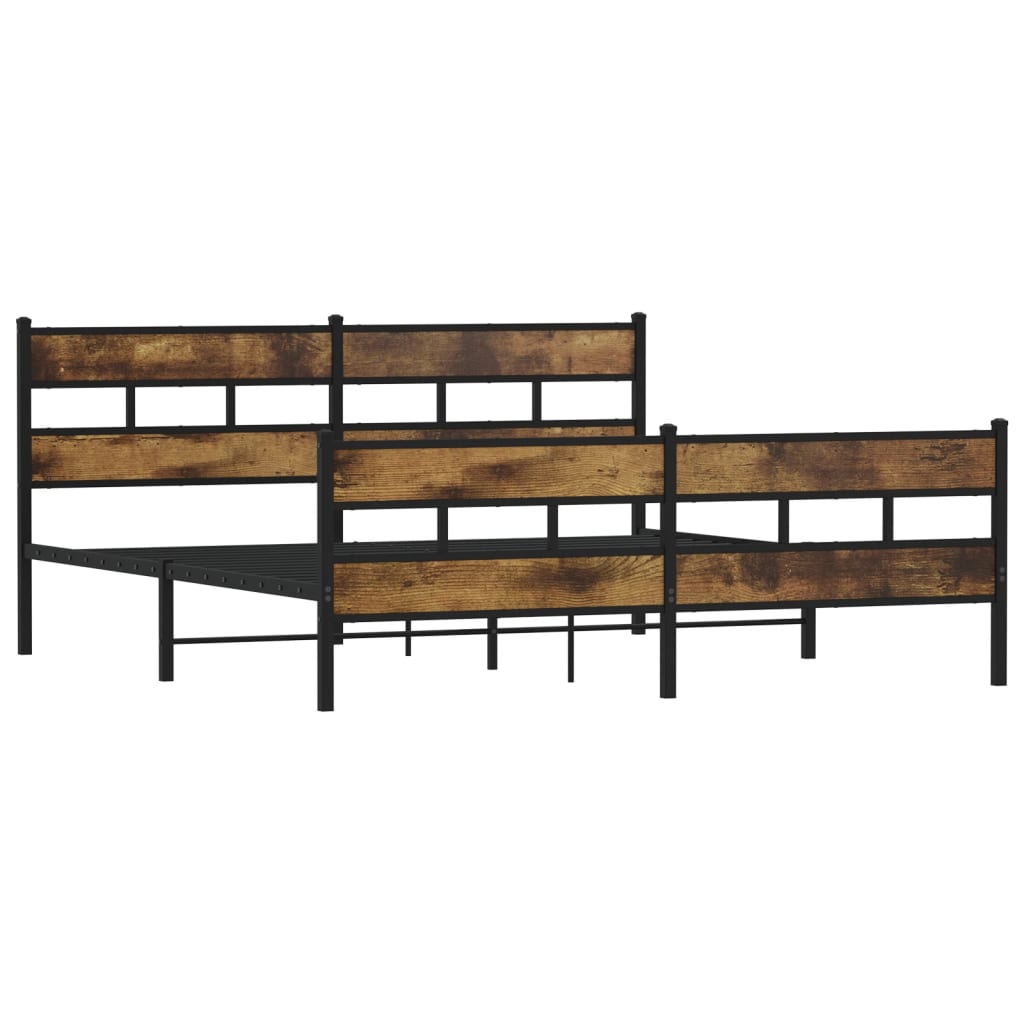 Giroletto senza Materaso in Metallo Rovere Fumo 200x200 cm