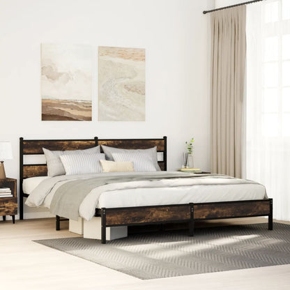 Giroletto senza Materaso in Metallo Rovere Fumo 180x200 cm