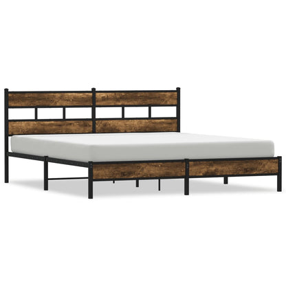 Giroletto senza Materaso in Metallo Rovere Fumo 193x203 cm