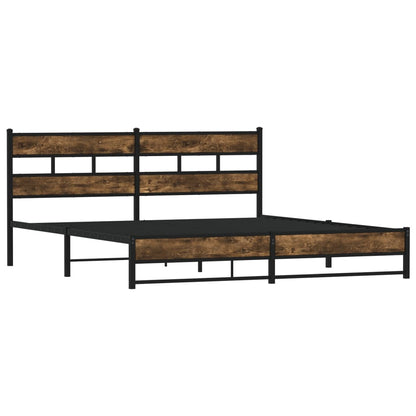 Giroletto senza Materaso in Metallo Rovere Fumo 193x203 cm