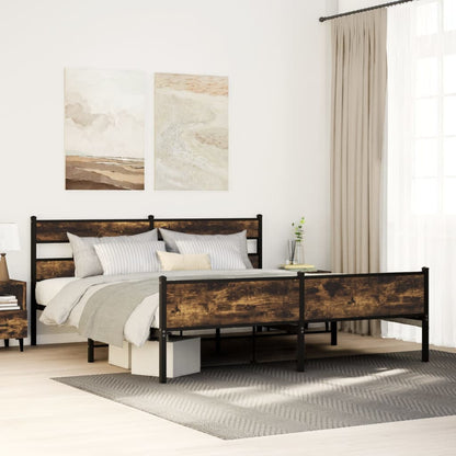 Giroletto senza Materaso in Metallo Rovere Fumo 200x200 cm