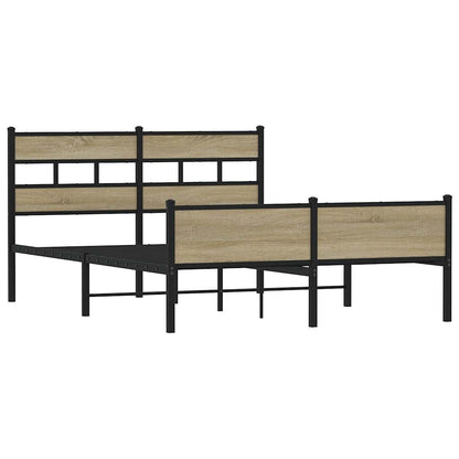 Giroletto senza Materaso in Metallo Rovere Sonoma 160x200 cm