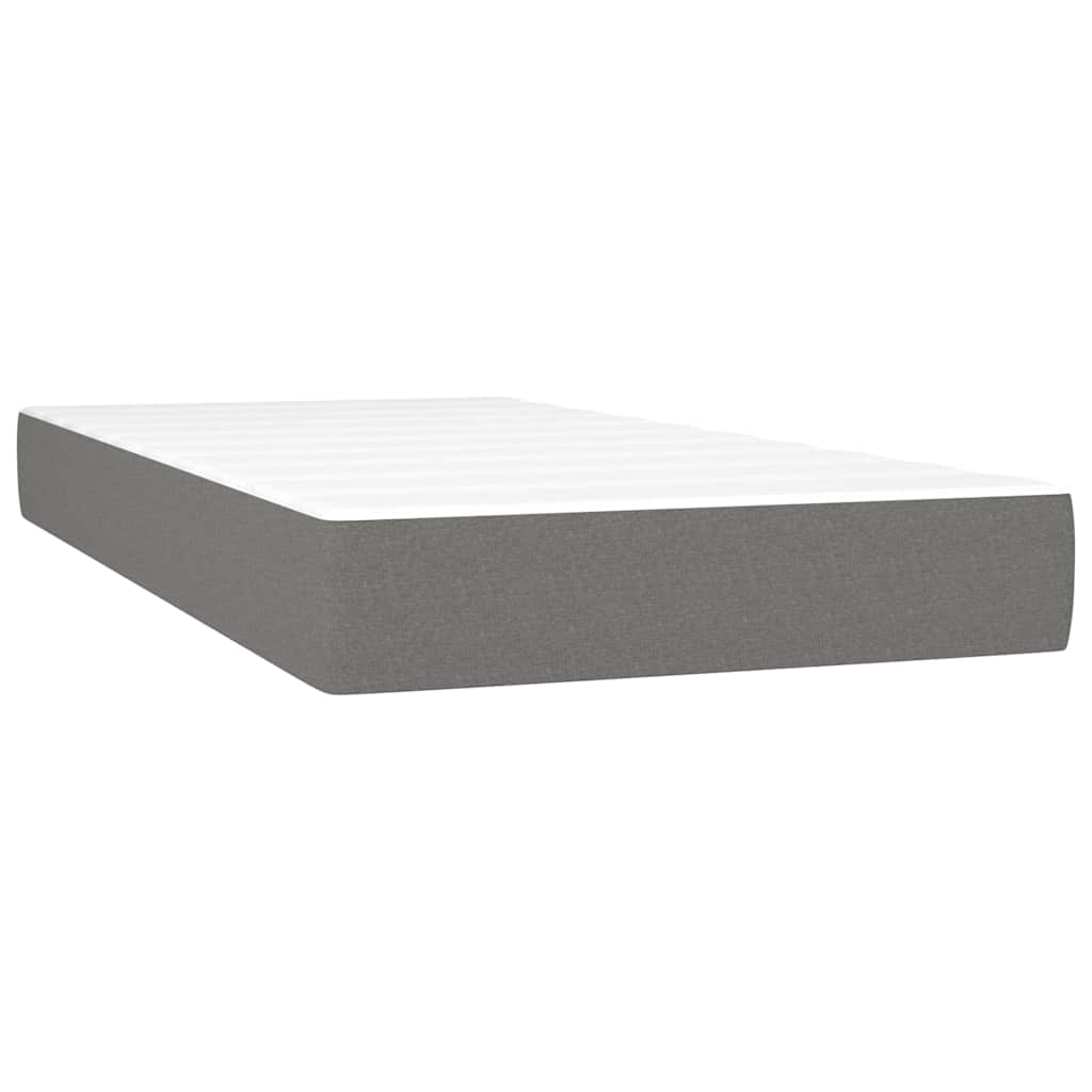 Materasso a Molle per Bambini RigiditÃ  Media Grigio Scuro 80x160 cm in Tessuto