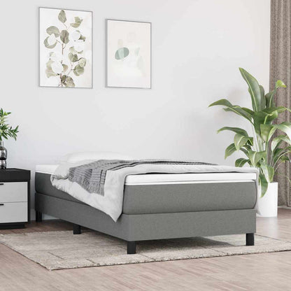 Materasso a Molle per Bambini RigiditÃ  Media Grigio Scuro 80x160 cm in Tessuto