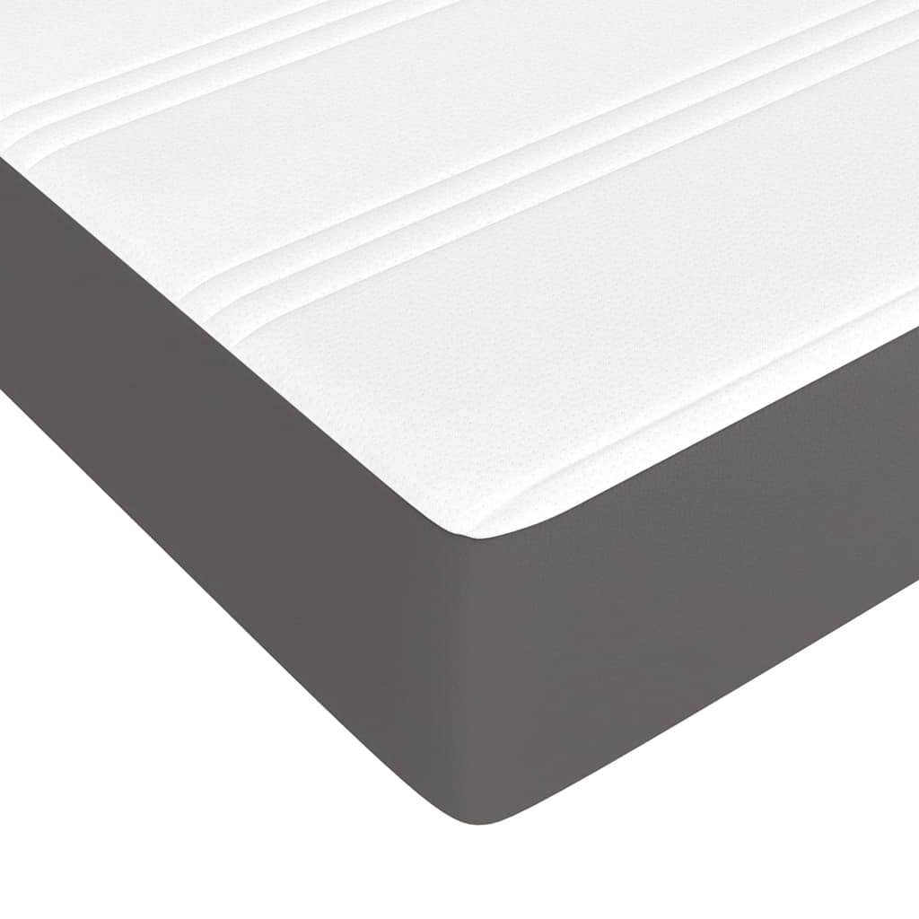 Materasso a Molle per Bambini RigiditÃ  Media Grigio 80x160 cm in Similpelle