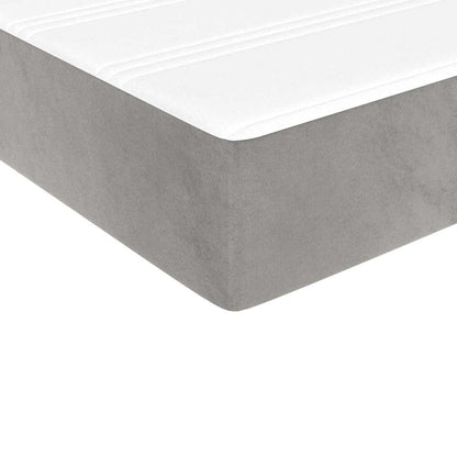 Materasso a Molle per Bambini RigiditÃ  Media Grigio Chiaro 80x160cm in Velluto