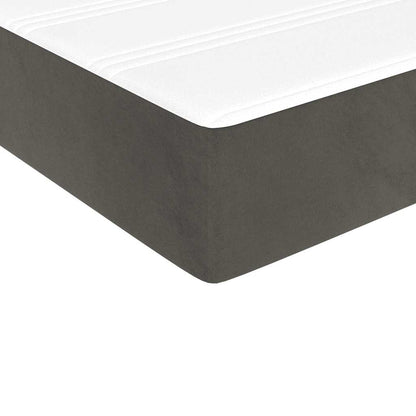 Materasso a Molle per Bambini RigiditÃ  Media Grigio Scuro 80x160 cm in Velluto
