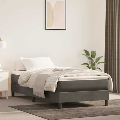 Materasso a Molle per Bambini RigiditÃ  Media Grigio Scuro 80x160 cm in Velluto
