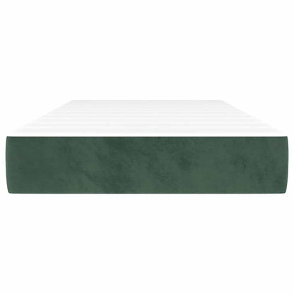 Materasso a Molle per Bambini RigiditÃ  Media Verde Scuro 80x160 cm in Velluto