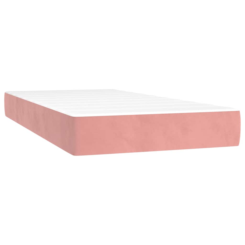 Materasso a Molle per Bambini RigiditÃ  Media Rosa 80x160 cm in Velluto