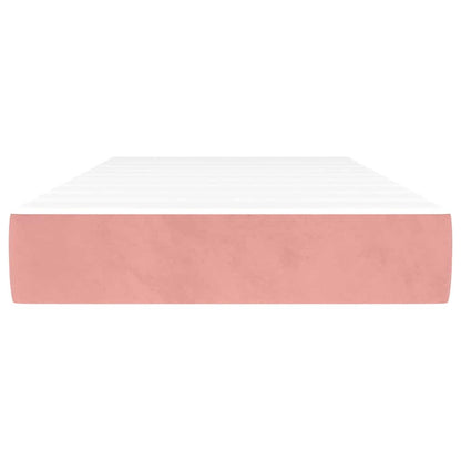 Materasso a Molle per Bambini RigiditÃ  Media Rosa 80x160 cm in Velluto