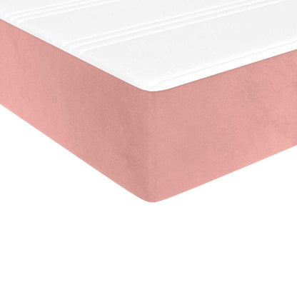 Materasso a Molle per Bambini RigiditÃ  Media Rosa 80x160 cm in Velluto
