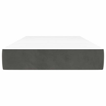 Materasso a Molle Insacchettate RigiditÃ  Media Grigio Scuro 80x210x20 cm in Velluto