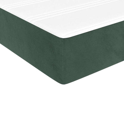 Materasso a Molle Insacchettate RigiditÃ  Media Verde Scuro 80x210x20 cm in Velluto