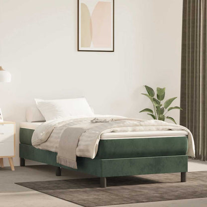 Materasso a Molle Insacchettate RigiditÃ  Media Verde Scuro 80x210x20 cm in Velluto