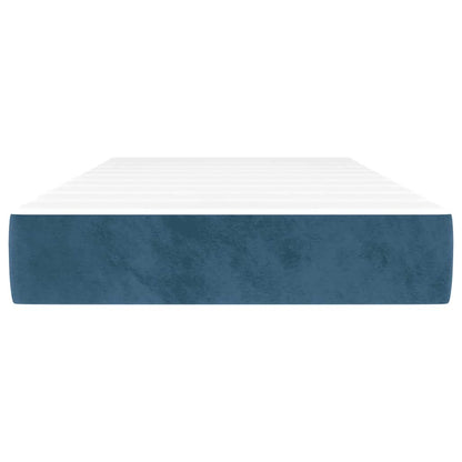 Materasso a Molle Insacchettate RigiditÃ  Media Blu Scuro 80x210x20 cm in Velluto