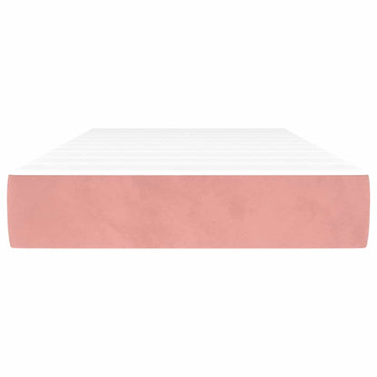 Materasso a Molle Insacchettate RigiditÃ  Media Rosa 80x210x20 cm in Velluto